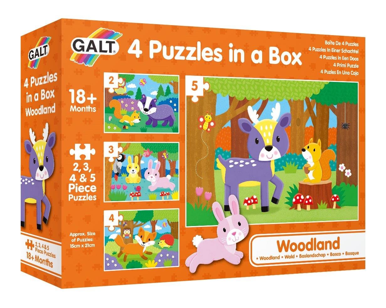 Levně Galt 4 Puzzle v krabici - V lese