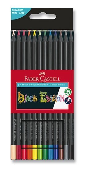 Levně Faber - Castell Pastelky trojhranné Black Edition 12 ks