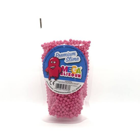 Levně Megaslizoun polystyrenové kuličky růžové 0,2 l
