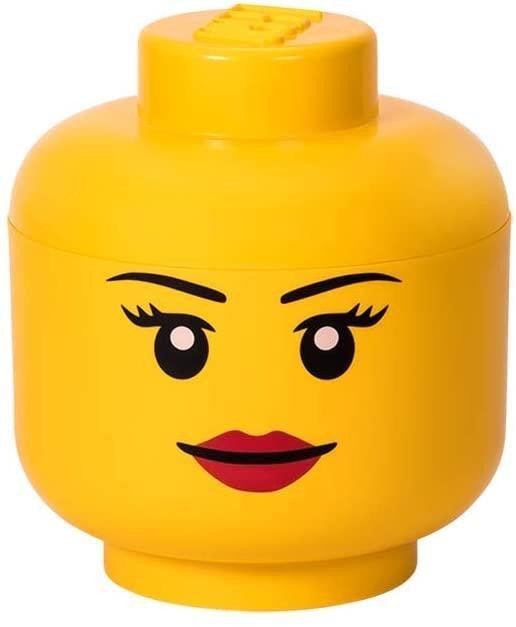 Levně Úložný box LEGO hlava (velikost L) - dívka