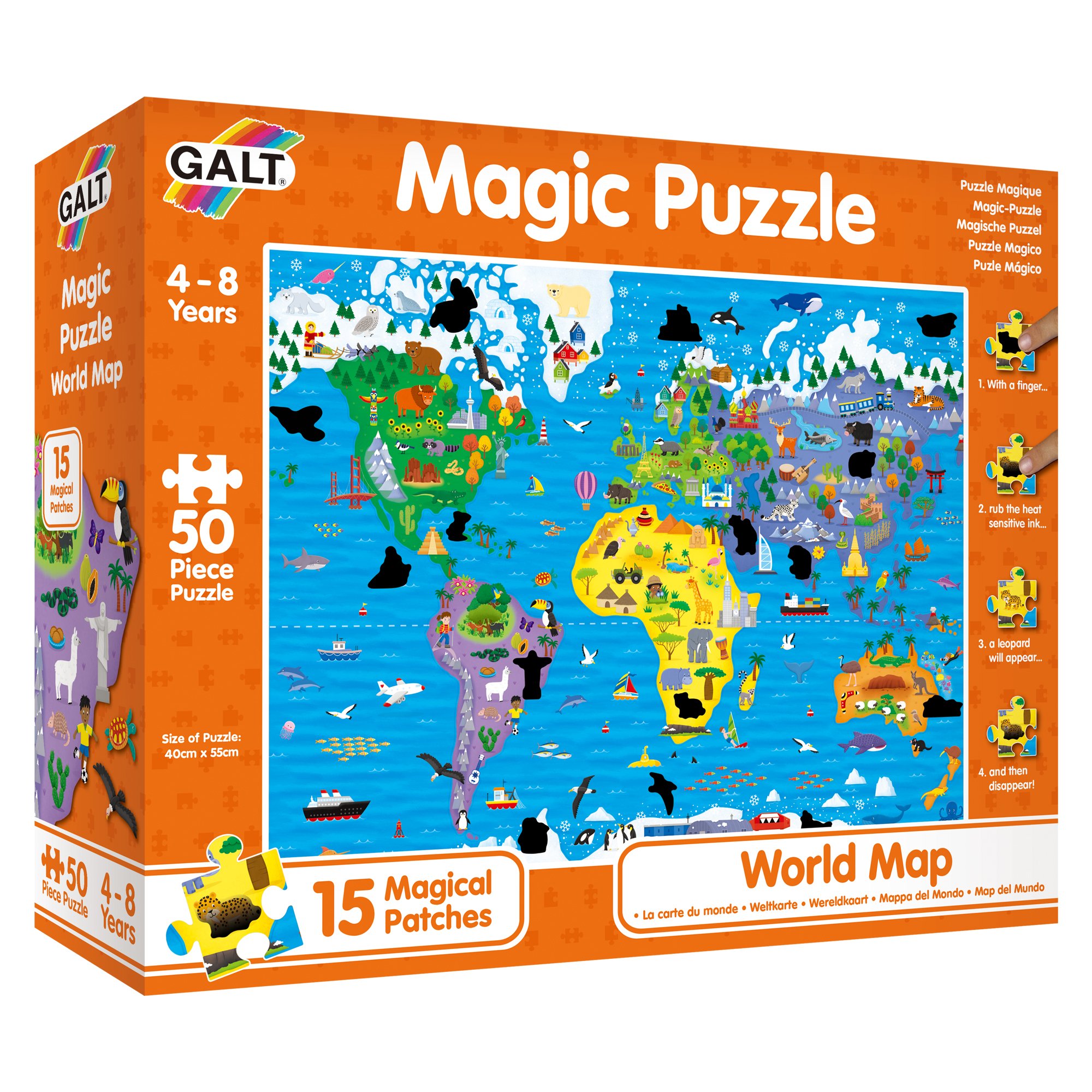 Levně Galt Magické puzzle - Mapa světa