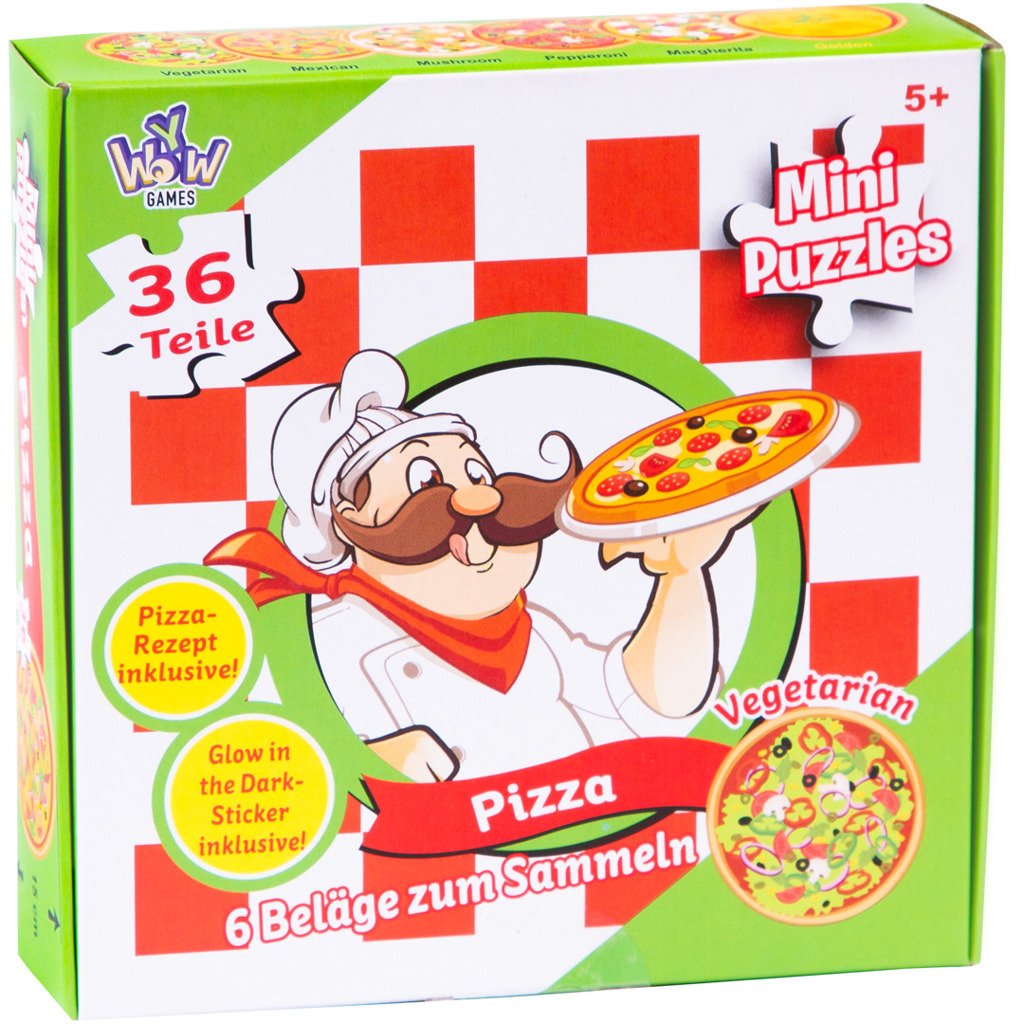 Levně Puzzle mini Pizza 6 různých motivů 36 dílků - Alltoys