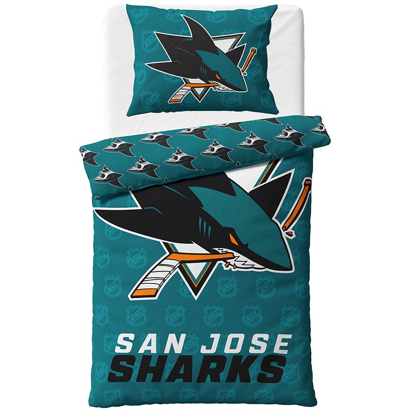 Levně Hokejové povlečení NHL San Jose Sharks Shields Velikost: 140x200 + 70x90 cm