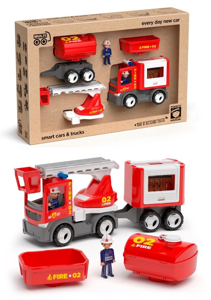 Levně ECO MultiGO Fire set - figurky Igráčků hasičů s auty