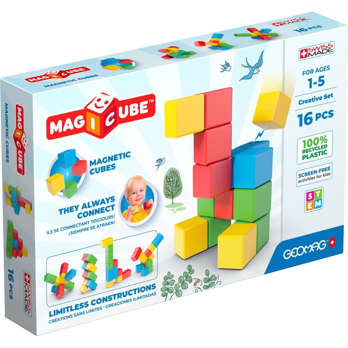 Levně Geomag Magicube Creative 16 dílků (magnetická stavebnice) - Geomag