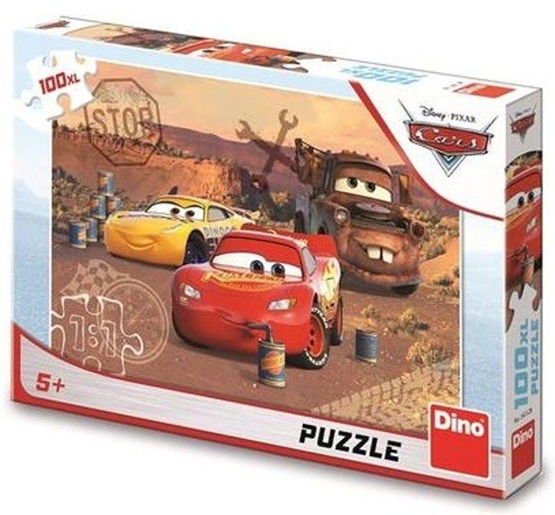 Puzzle Auta piknik 100 XL dílků - Dino