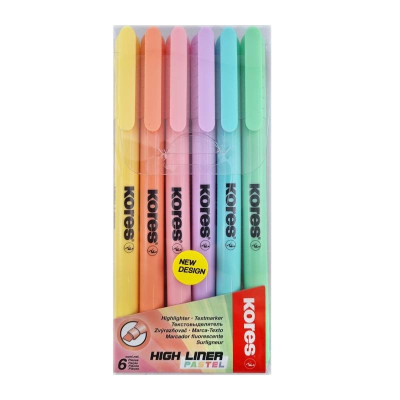 Product detail of Kores HIGH LINER tenký zvýrazňovač 6 ks sada