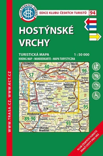 Levně Hostýnské vrchy /KČT 94 1:50T Turistická mapa