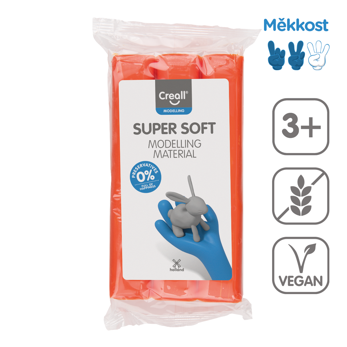 Product detail of Creall modelovací hmota Super soft, 500 g, oranžová