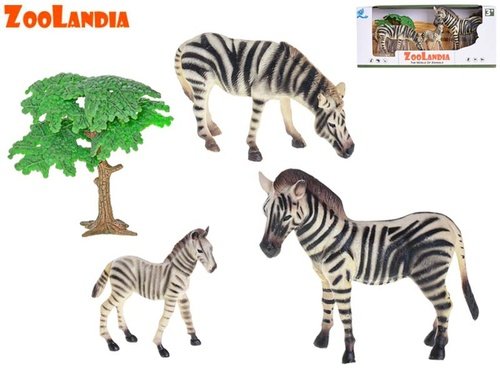 Levně Zoolandia Zebra s mláďaty a doplňky