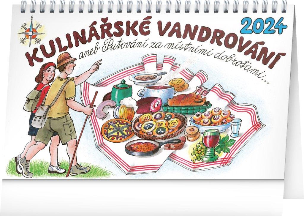 Levně Kalendář 2024 stolní: Kulinářské vandrování - Kamila Skopová, 23,1 × 14,5 cm