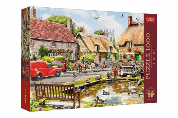 Levně Puzzle Premium Plus - Čajový čas: Léto ve městě 1000 dílků 68,3x48cm v krabici 40x27x6cm