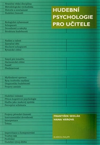 Levně Hudební psychologie pro učitele - František Sedlák