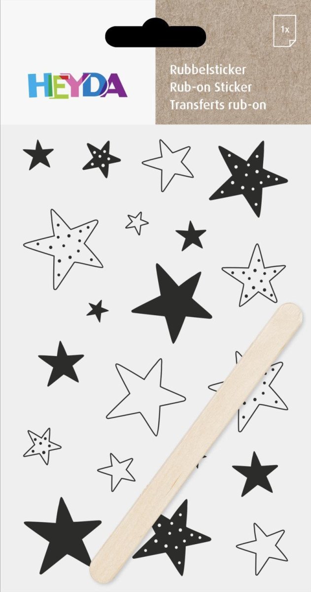 Levně Heyda Propisoty 10 x 19 cm - hvězdy černé
