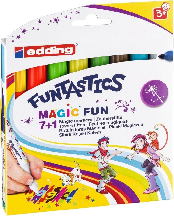 Levně Edding Dětské fixy Funtastics Magic Fun 13, sada 8 barev pro menší děti