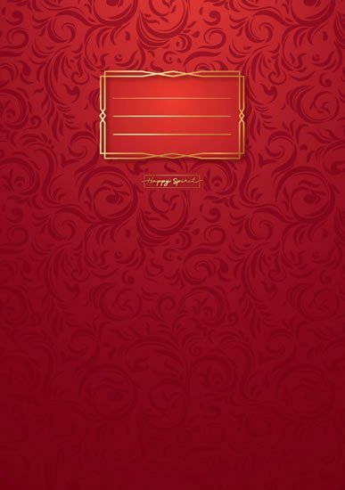 Levně Sešit Premium červené ornamenty A4 - Sešity