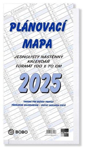 Levně Plánovaná roční mapa 2025 - nástěnný kalendář