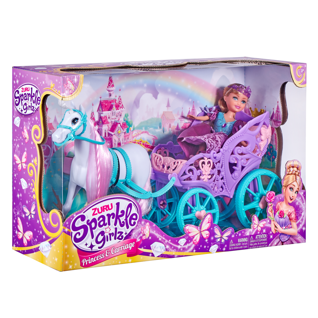 Levně Sparkle Girlz Princezna s koněm a kočárem - Alltoys Sparkle Girlz