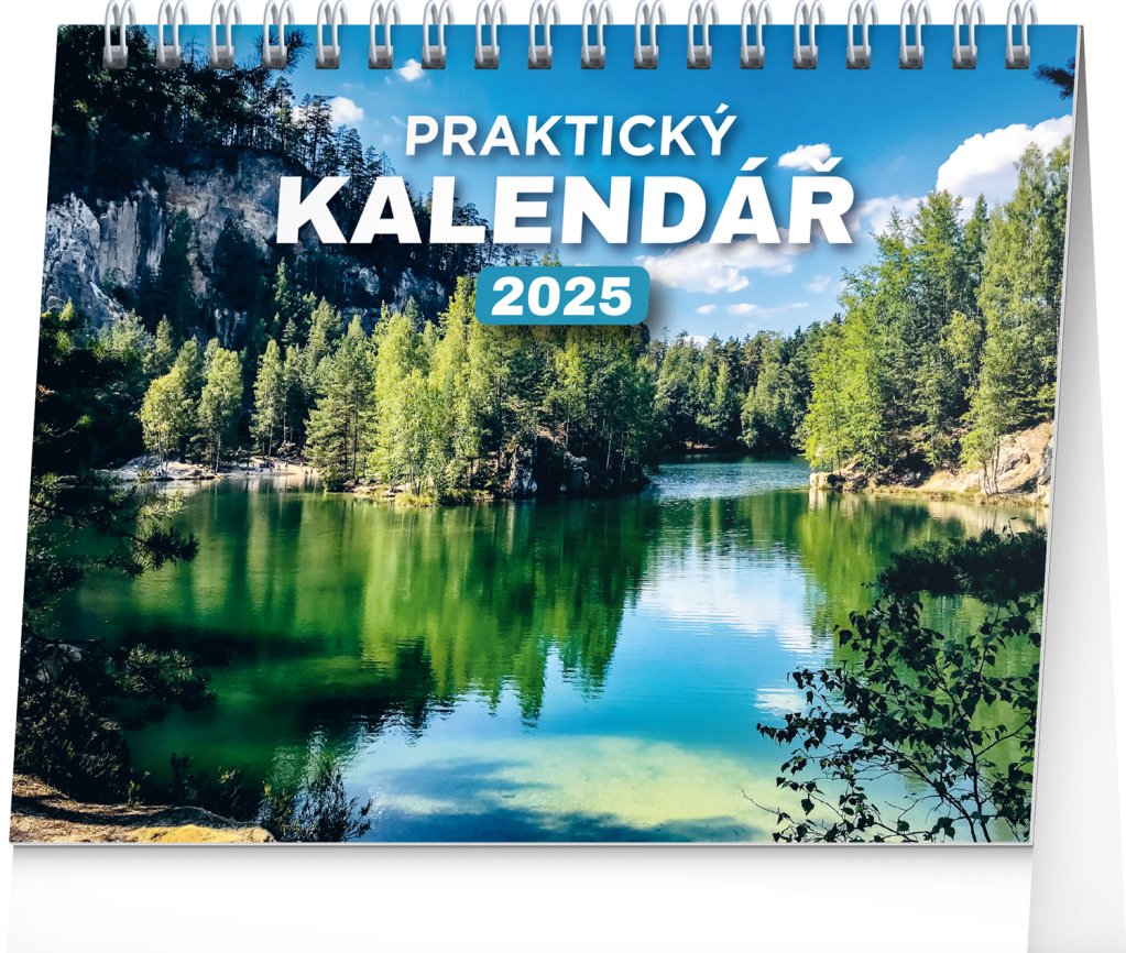 Levně NOTIQUE Stolní kalendář Praktický kalendář 2025, 16,5 x 13 cm