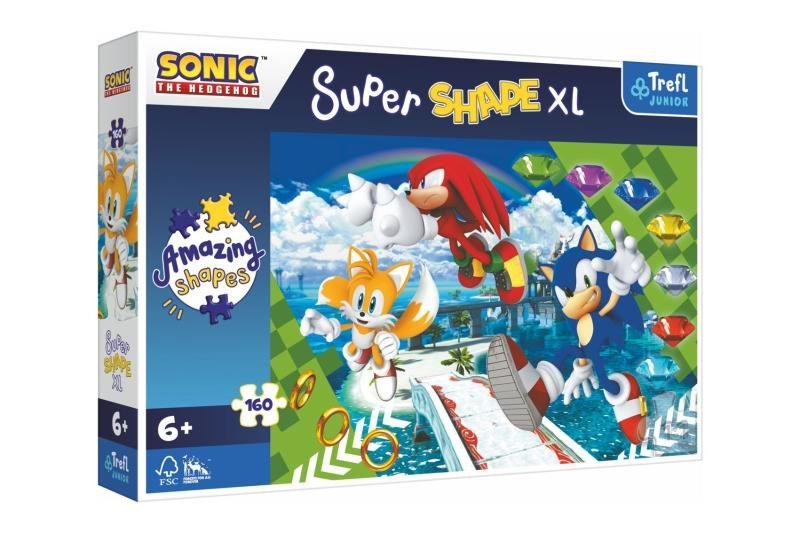 Levně Puzzle Super Shape XL Spokojený Sonic 160 dílků