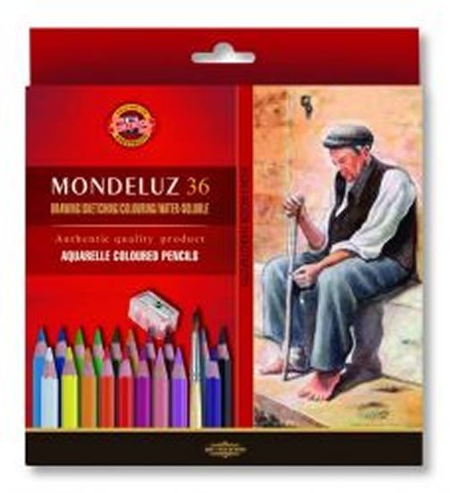 Levně Koh-i-noor pastelky akvarelové umělecké MONDELUZ art souprava 36 ks