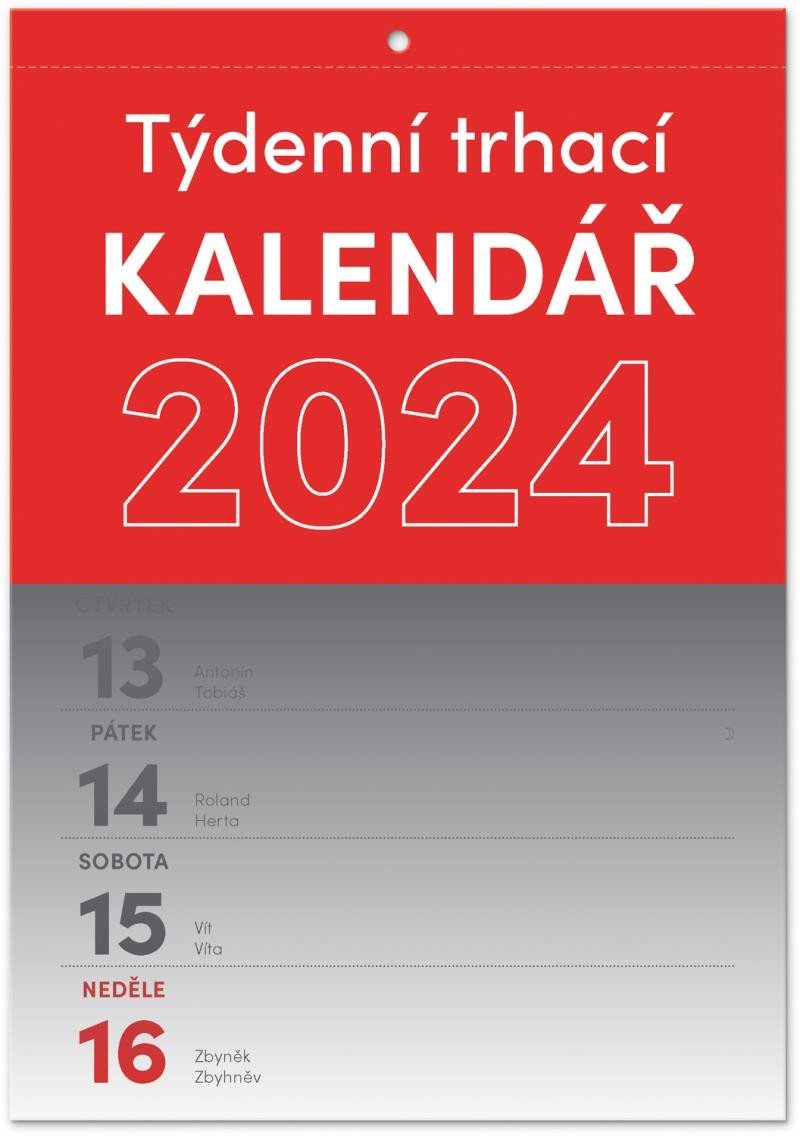 Levně Kalendář 2024 nástěnný: Trhací týdenní A5