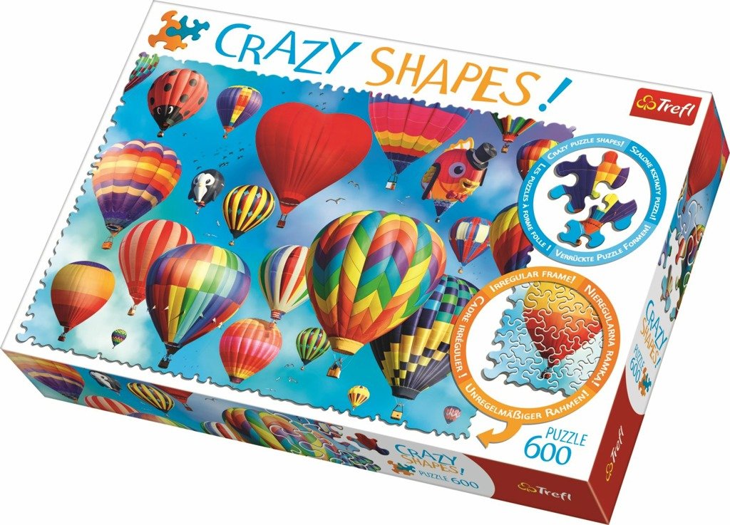 Levně Trefl Puzzle Barevné balony / 600 dílků Crazy Shapes - Supco