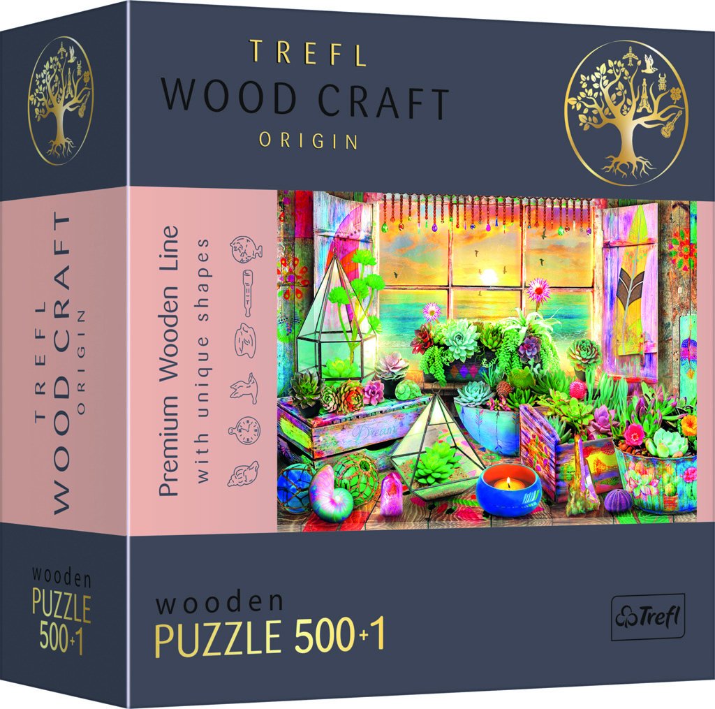 Levně Trefl Wood Craft Origin Puzzle Plážový domek 501 dílků - dřevěné - Trefl