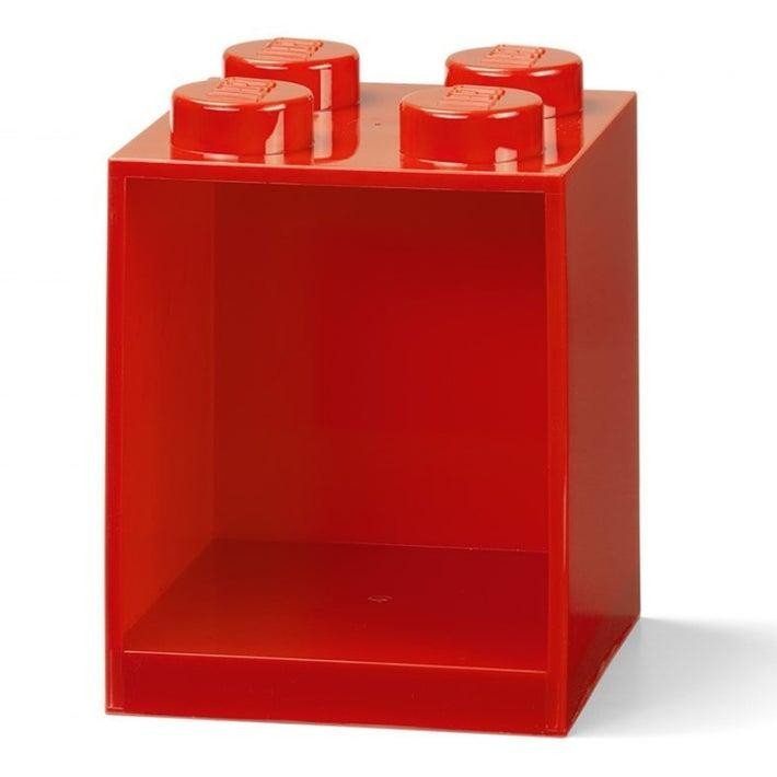 Police nástěnná LEGO Brick 4 - červená