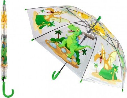 Levně Deštník Dinosaurus plast/kov vystřelovací 64cm v sáčku