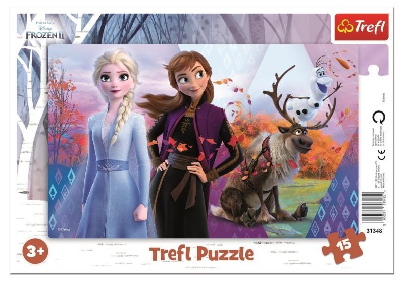 Levně Trefl Puzzle Frozen 2 - Magický svět Anny a Elsy / 15 dílků