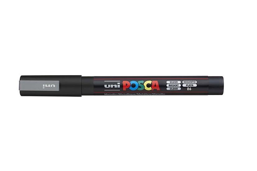 POSCA akrylový popisovač - stříbrný 0,9 - 1,3 mm
