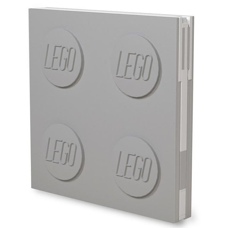 Levně LEGO Zápisník s gelovým perem jako klipem - šedý