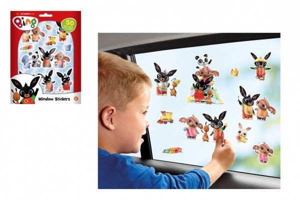 Levně Okenní dekorace Bing Bunny 50ks samolepek na kartě 16x21cm