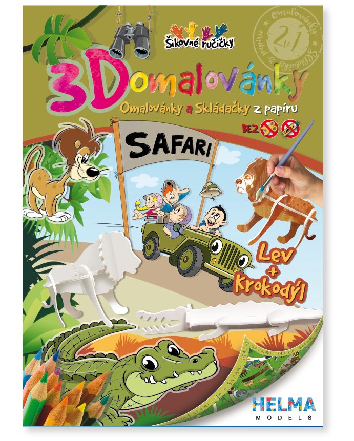 Levně 3D omalovánky Safari