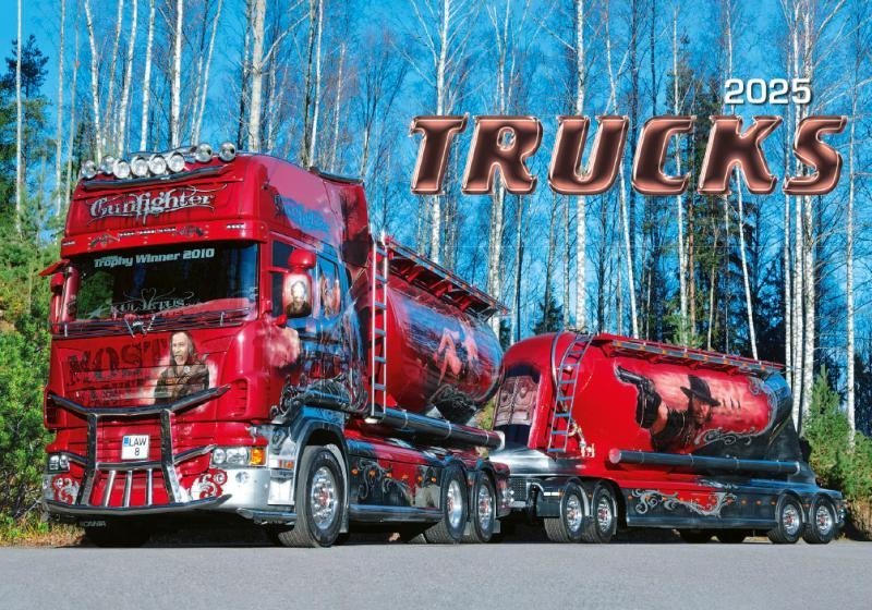 Levně Kalendář 2025 Trucks, nástěnný, 48,5 x 34 cm