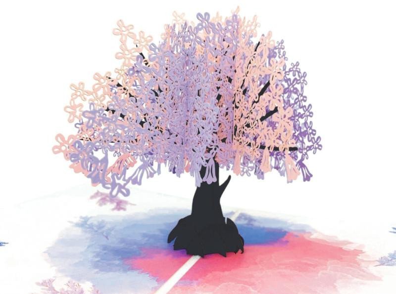 Levně 3D přání Jacaranda Tree