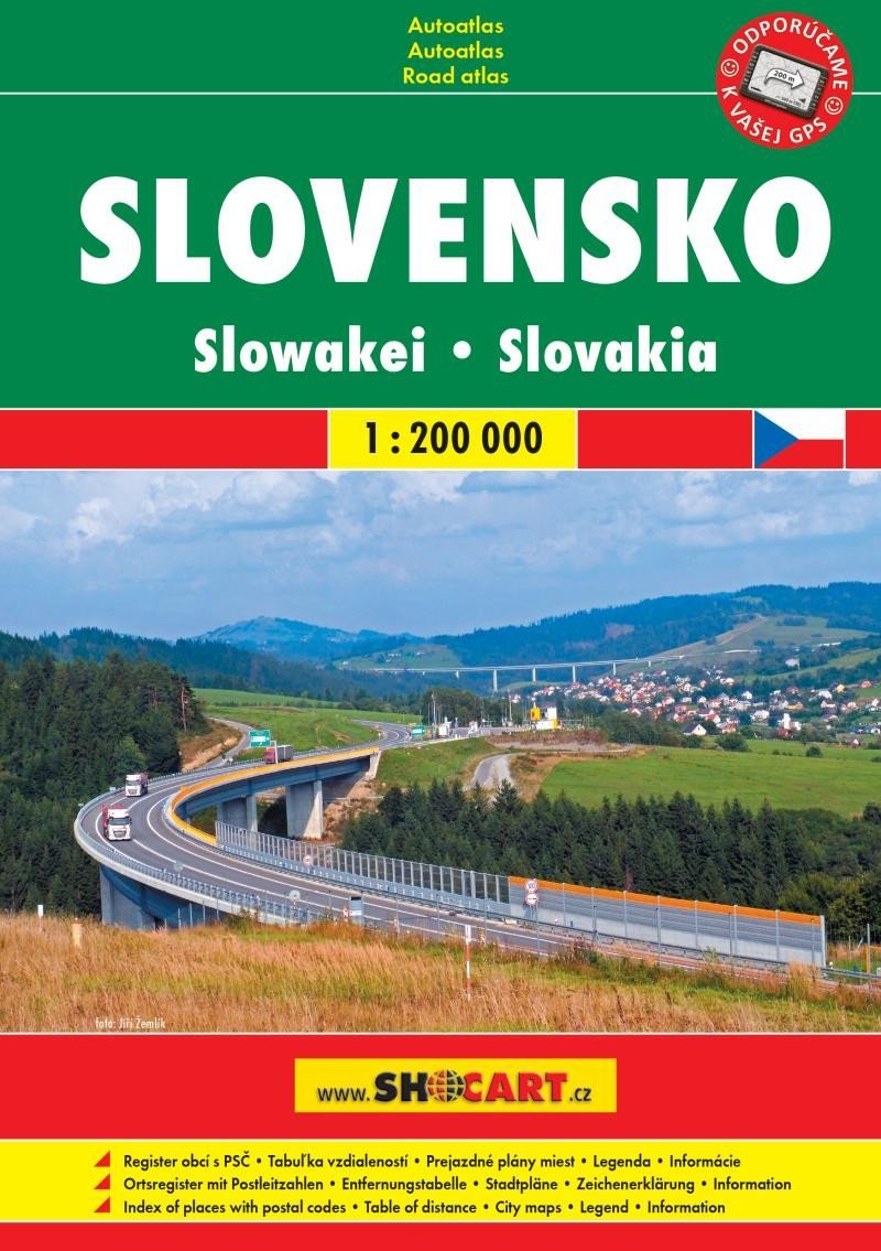 Levně Slovensko 1:200 000 / autoatlas (A5, spirála)