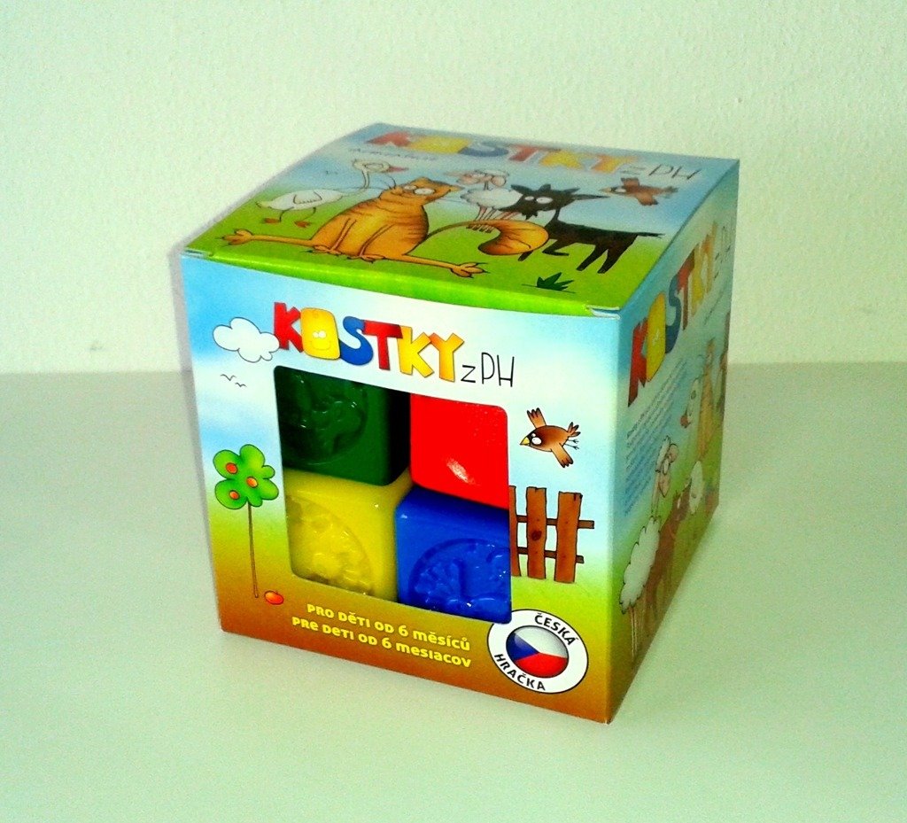 Levně Kostky kubus PH plast 8ks v krabičce 12x12x12cm - Hračky s úsměvem