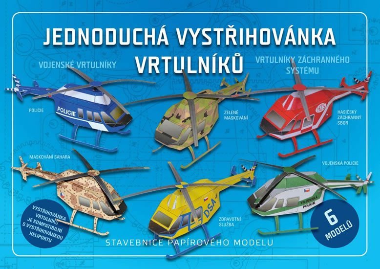 Levně Jednoduchá vystřihovánka vrtulníků - Stavebnice papírového modelu, 2. vydání