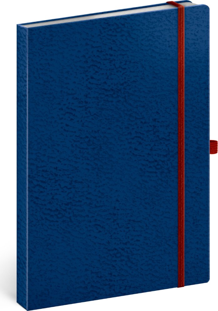 Levně Notes - Vivella Classic modrý/červený, linkovaný, 15 x 21 cm