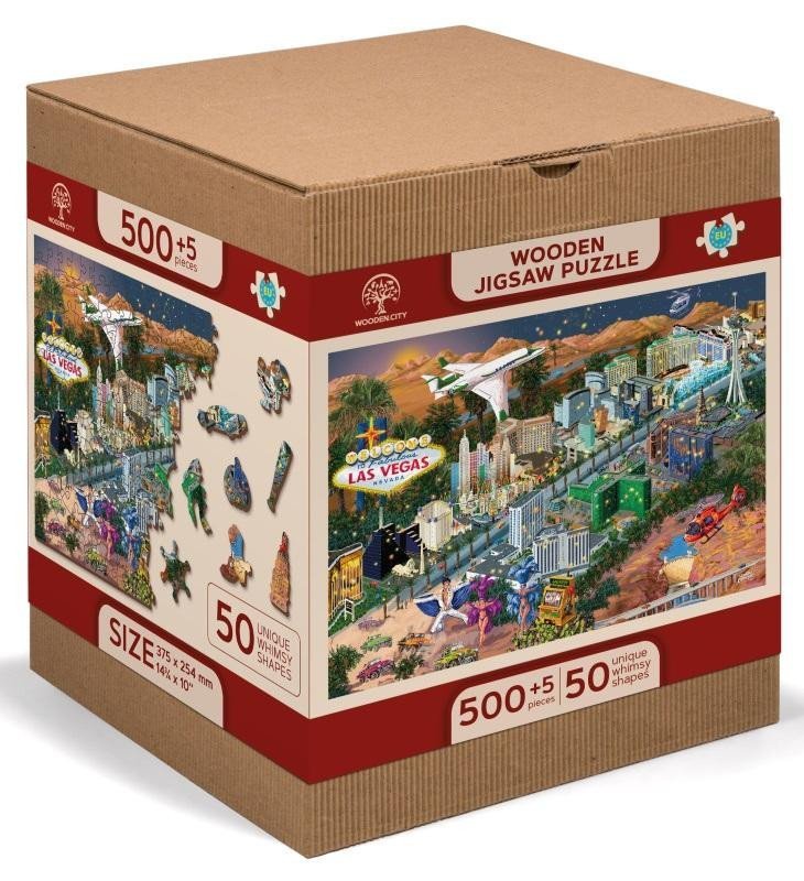 Levně Wooden City Puzzle Las Vegas 505 dílků, dřevěné