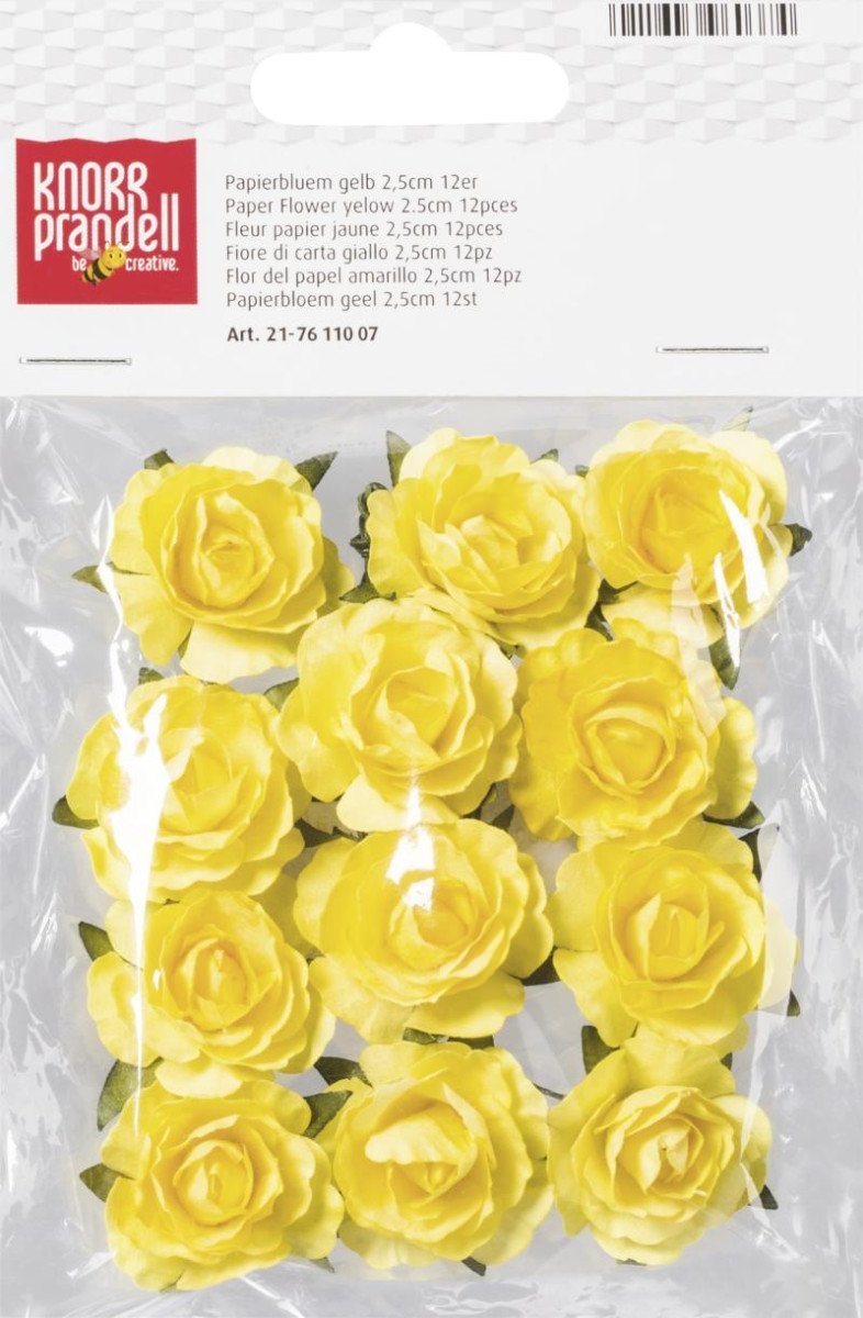 Levně Knorr Prandell Papírové květiny - žluté 12 ks