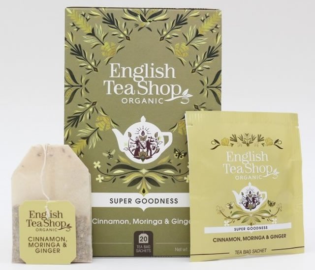 Levně English Tea Shop Čaj Skořice, moringa a zázvor, 20 sáčků