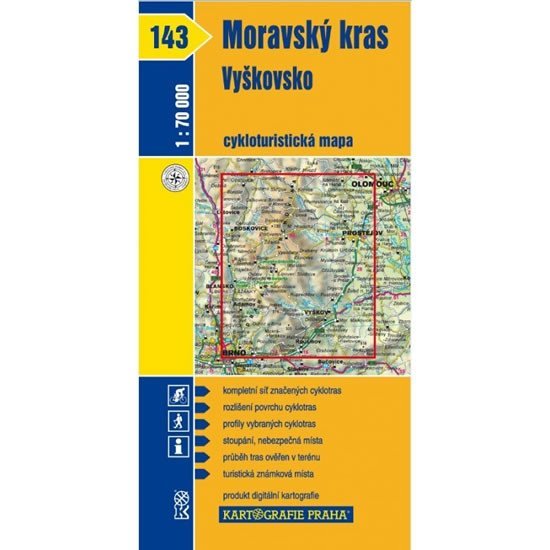 Levně 1: 70T(143)-Moravský kras,Vyškovsko (cyklomapa)