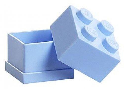 Levně Úložný box LEGO Mini 4 - světle modrý