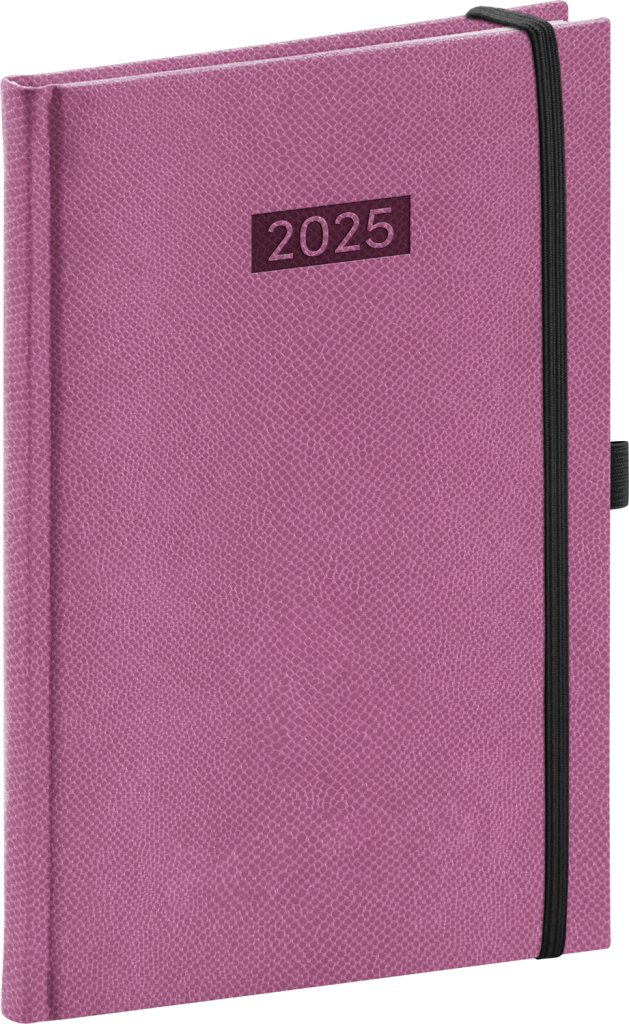 Levně Diář 2025: Diario - růžový, týdenní, 15 × 21 cm