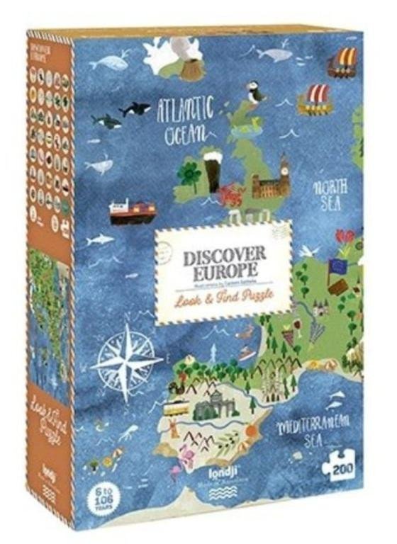 Product detail of LONDJI Velké puzzle Evropa - 200 pcs