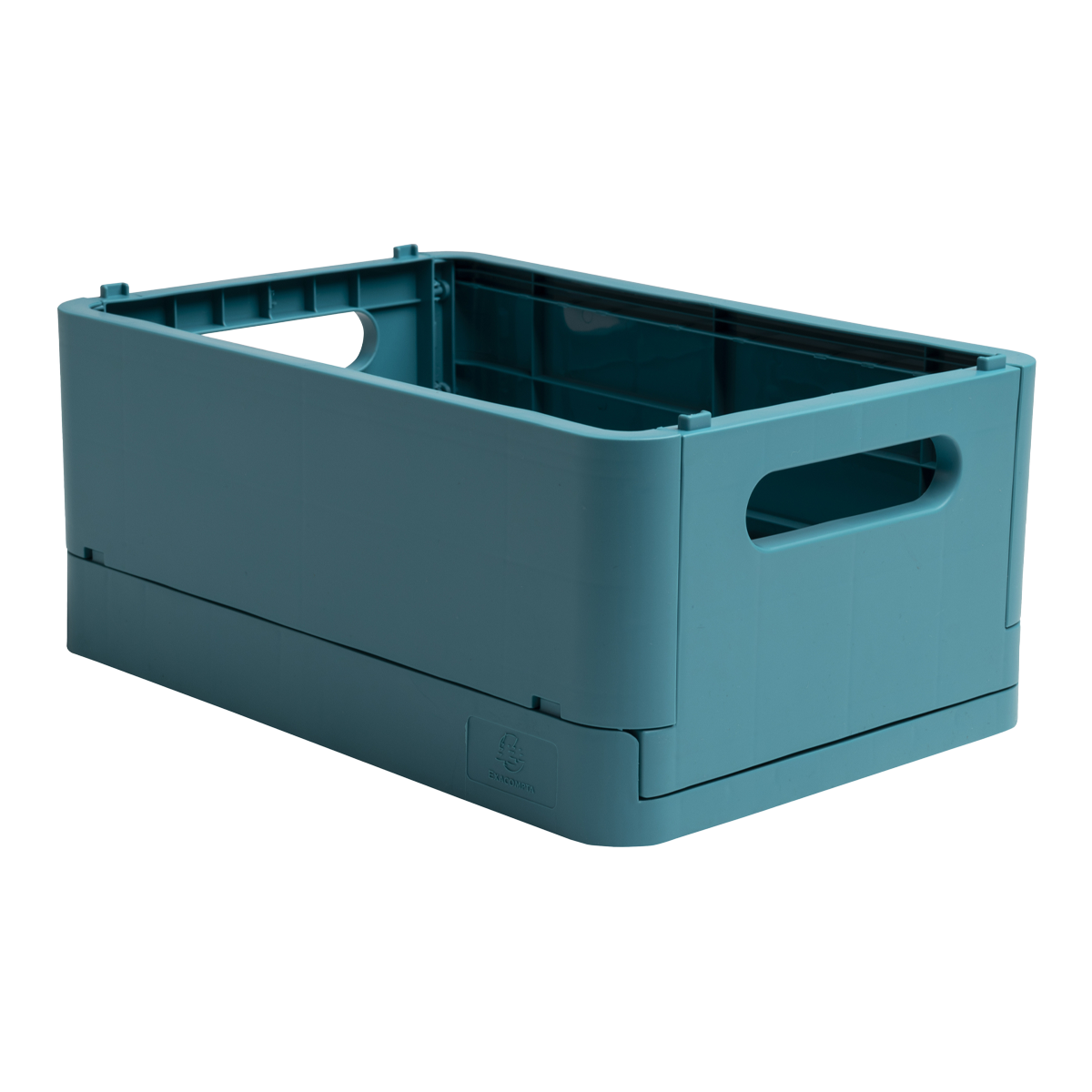Levně Exacompta Smart case - skládací úložný box, recyklovaný PP, MIDI, petrolejový