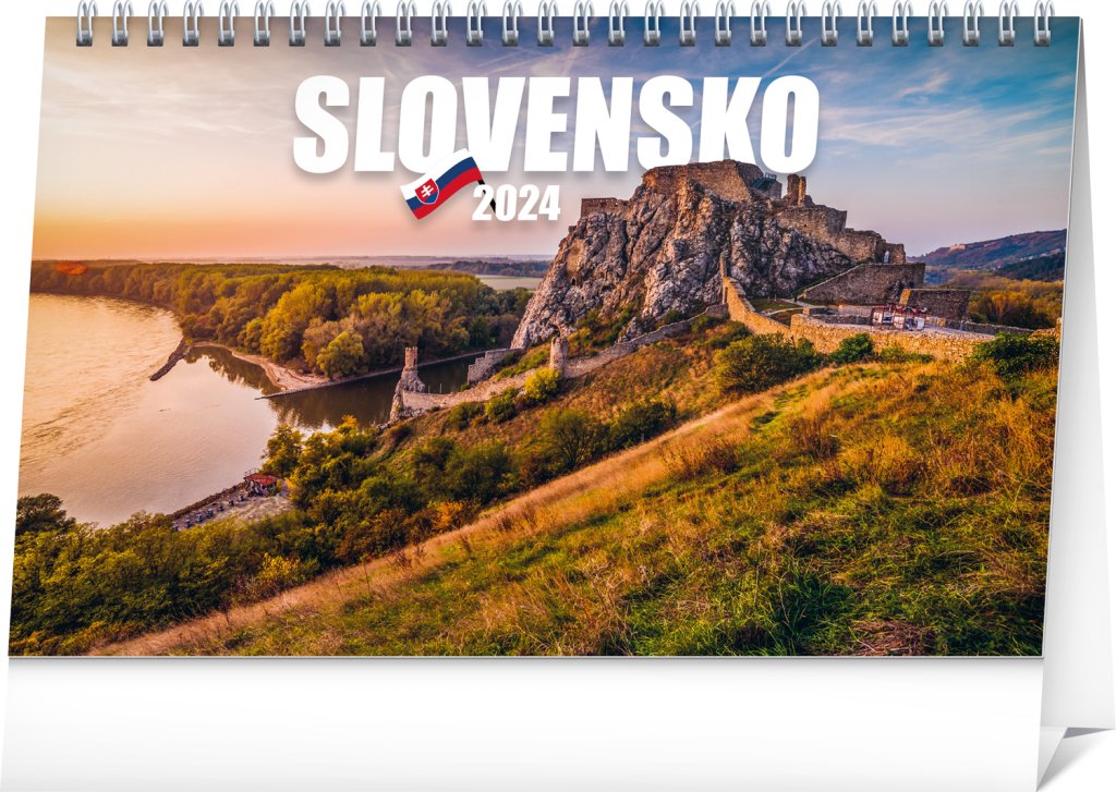 Levně Stolový kalendár Slovensko 2024, 23,1 × 14,5 cm